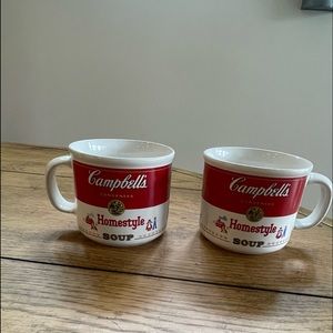 Vintage Campbell’s soup mugs. Set of 2. 1989. Homestyle Made by Westwood Int’l.